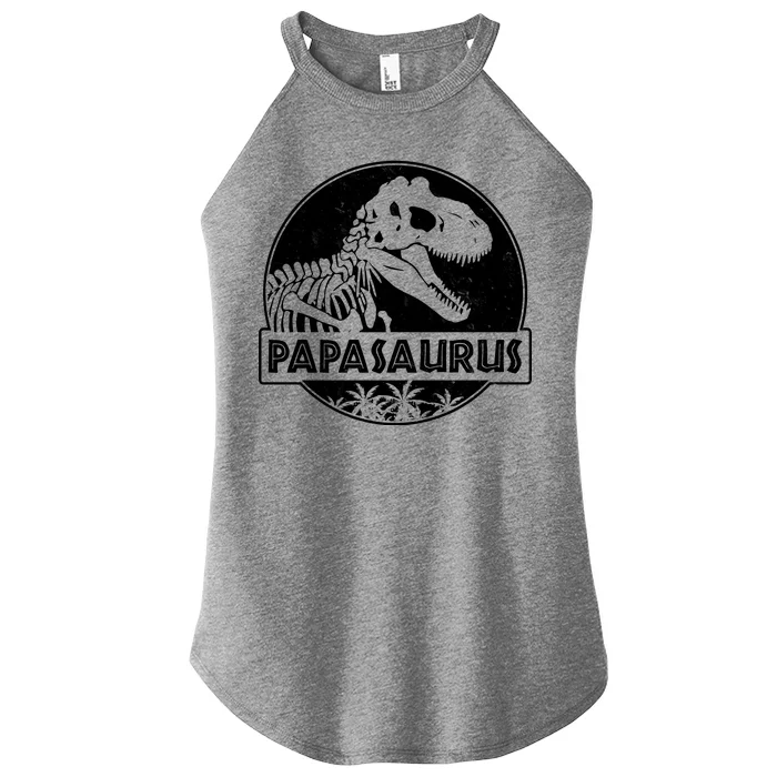 Cool Father's Day Papasaurus Emblem Women’s Perfect Tri Rocker Tank