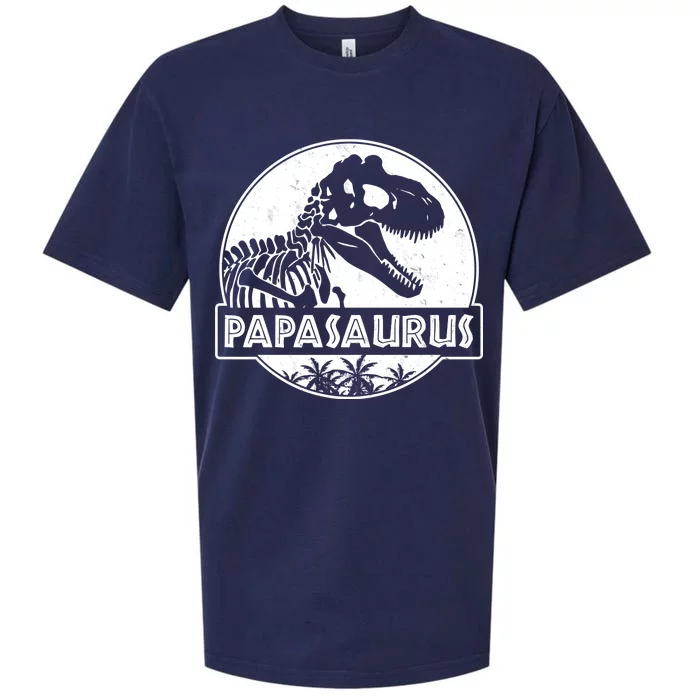 Cool Father's Day Papasaurus Emblem Sueded Cloud Jersey T-Shirt