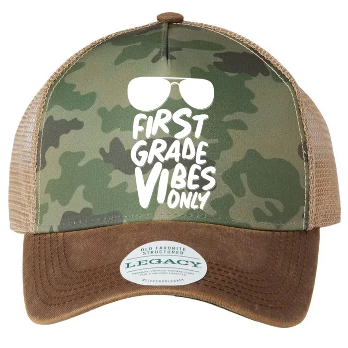 Cool First Grade Vibes Only Back to School Legacy Tie Dye Trucker Hat