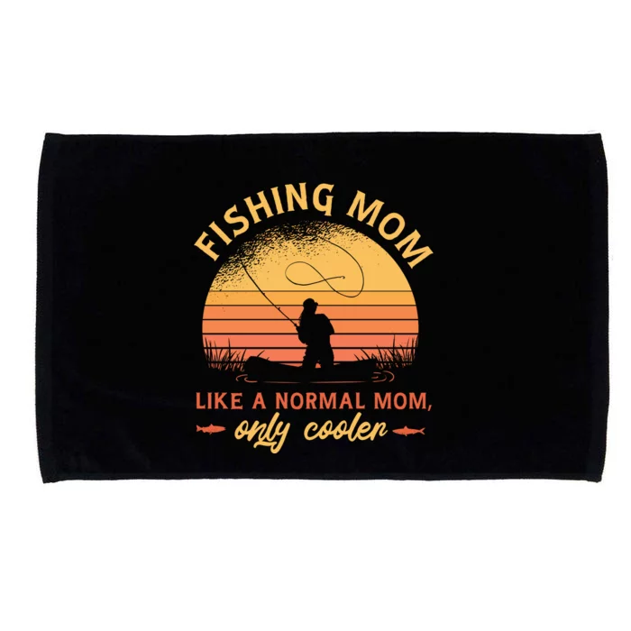 Cool Fishing Mom Microfiber Hand Towel