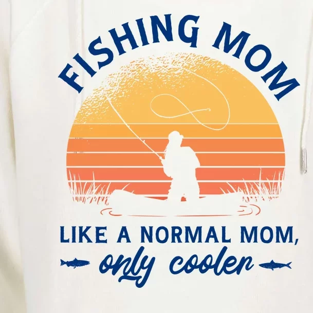 Cool Fishing Mom Womens Funnel Neck Pullover Hood