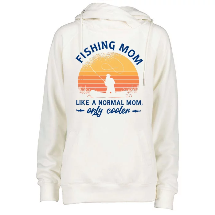 Cool Fishing Mom Womens Funnel Neck Pullover Hood