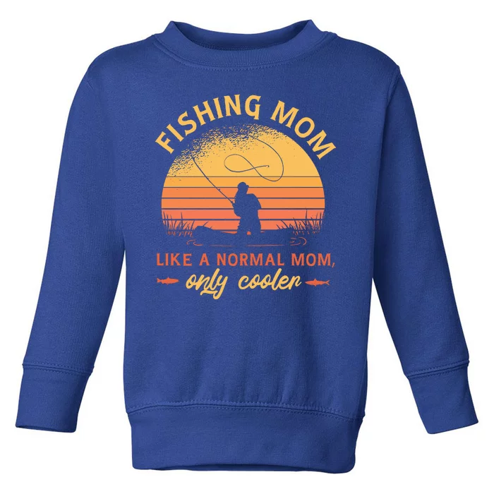 Cool Fishing Mom Toddler Sweatshirt