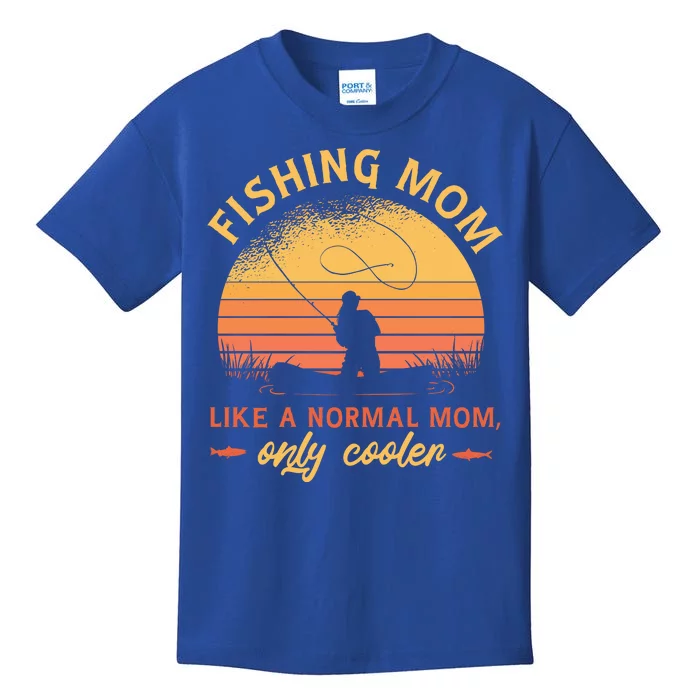 Cool Fishing Mom Kids T-Shirt