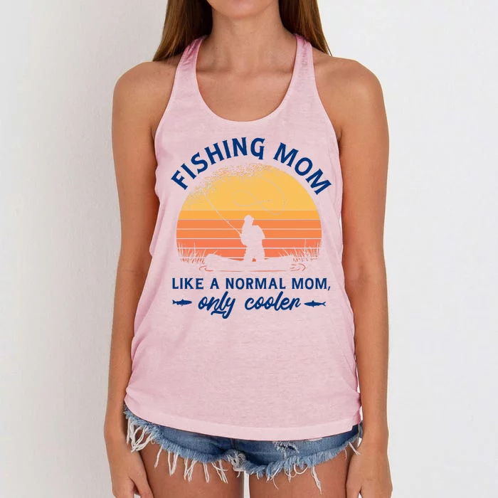 Cool Fishing Mom Women's Knotted Racerback Tank