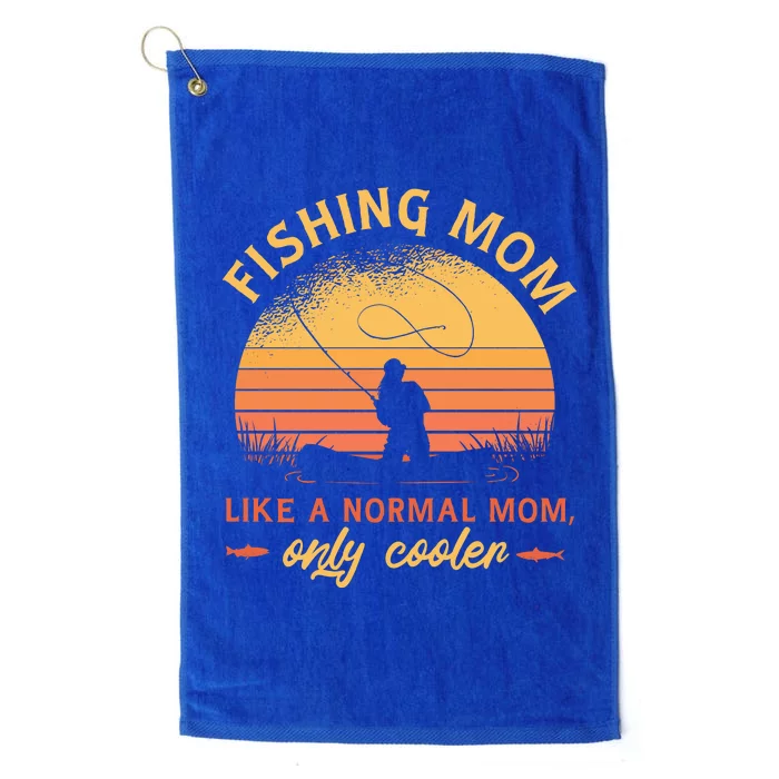 Cool Fishing Mom Platinum Collection Golf Towel