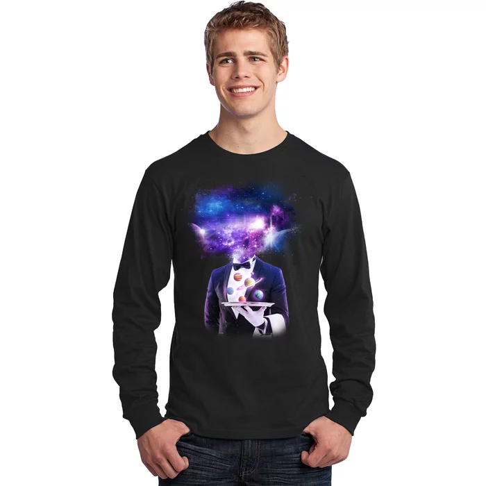 Cool Galaxy Space Head Long Sleeve Shirt