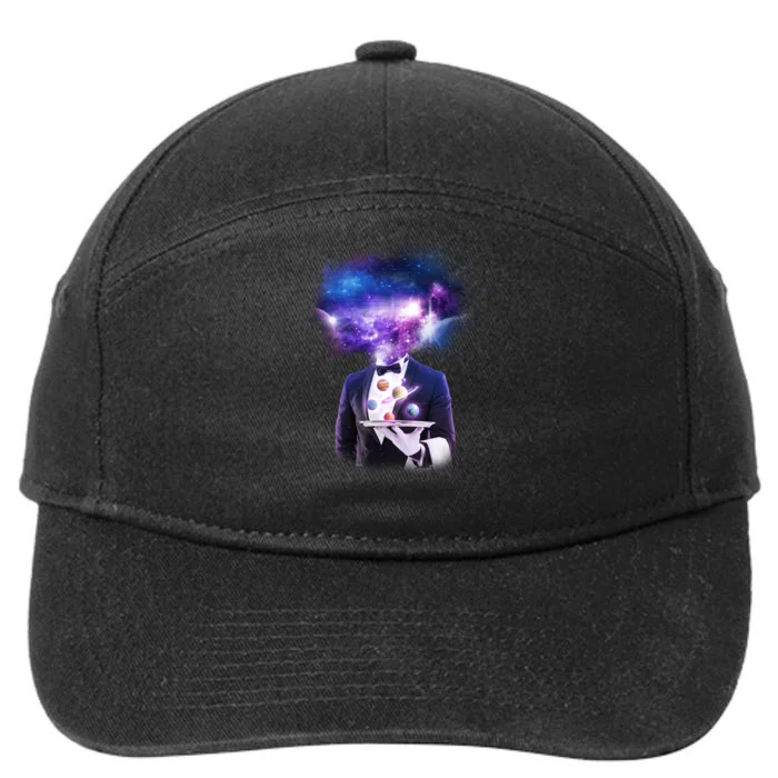 Cool Galaxy Space Head 7-Panel Snapback Hat