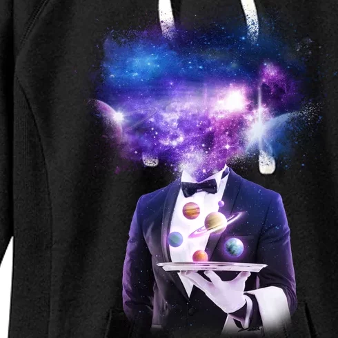 Cool Galaxy Space Head Women's Fleece Hoodie