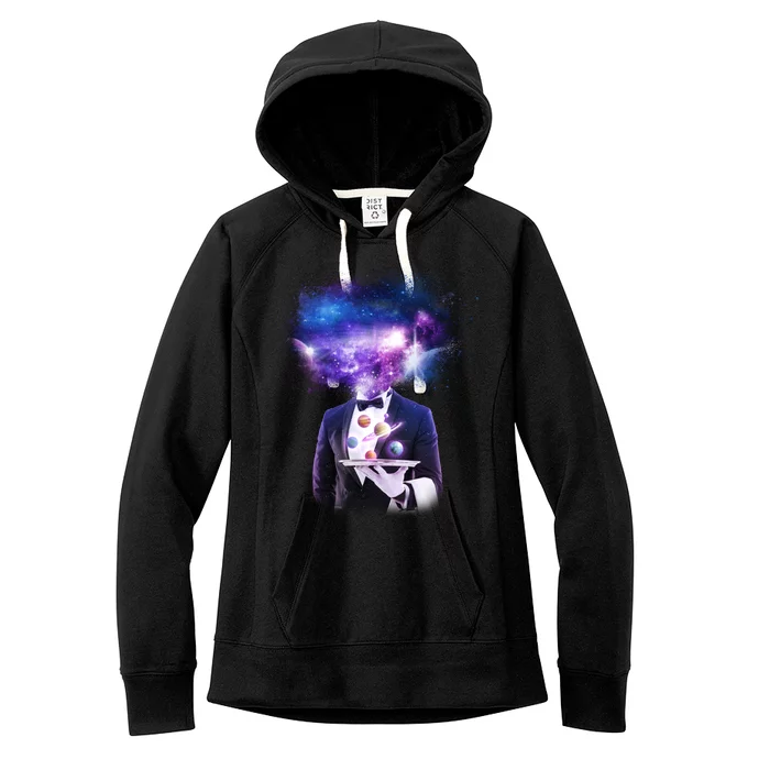 Cool Galaxy Space Head Women's Fleece Hoodie