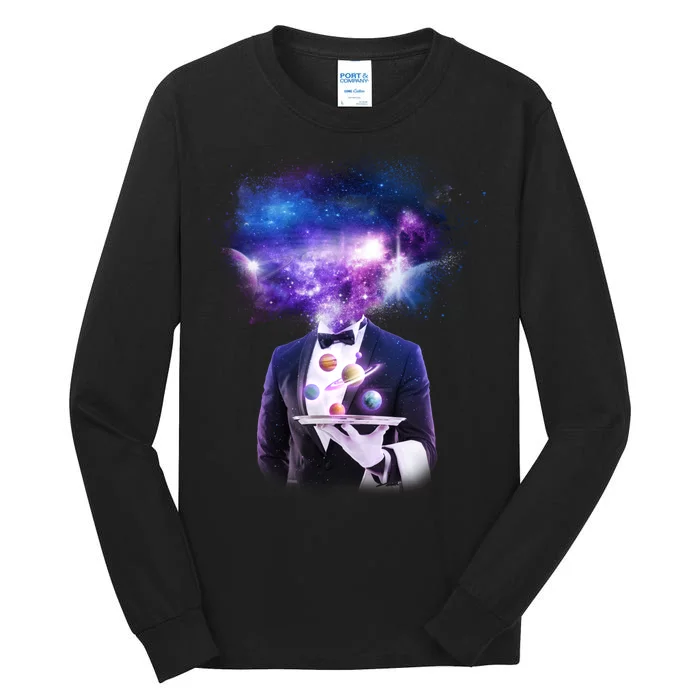 Cool Galaxy Space Head Tall Long Sleeve T-Shirt