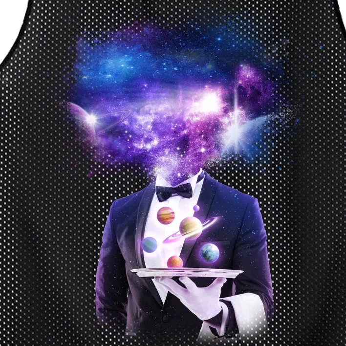 Cool Galaxy Space Head Mesh Reversible Basketball Jersey Tank