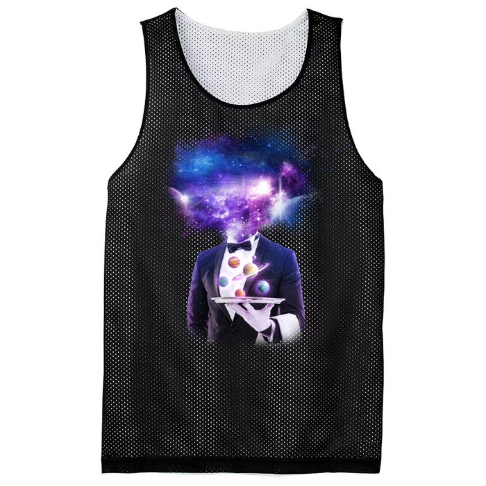 Cool Galaxy Space Head Mesh Reversible Basketball Jersey Tank