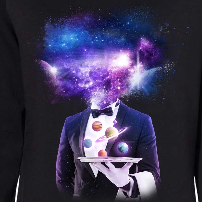 Cool Galaxy Space Head Womens California Wash Sweatshirt