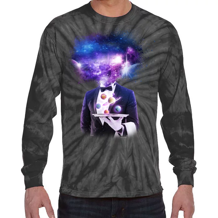 Cool Galaxy Space Head Tie-Dye Long Sleeve Shirt