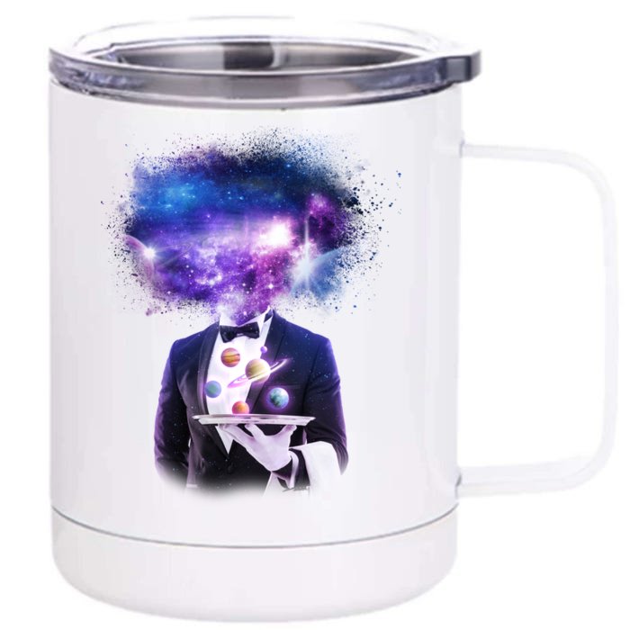 Cool Galaxy Space Head Front & Back 12oz Stainless Steel Tumbler Cup