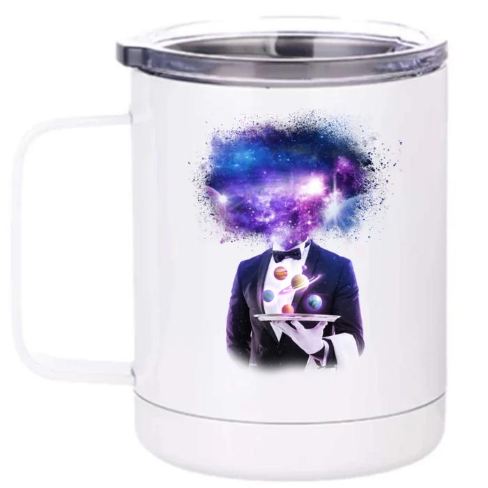 Cool Galaxy Space Head Front & Back 12oz Stainless Steel Tumbler Cup