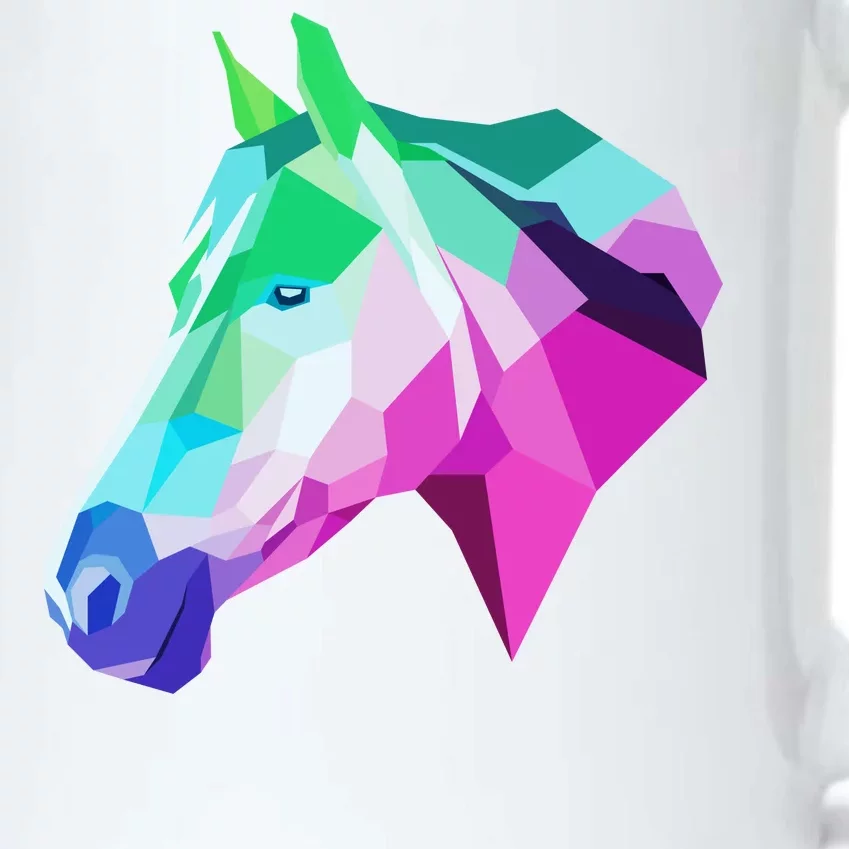 Cool Geometric Horse Black Color Changing Mug