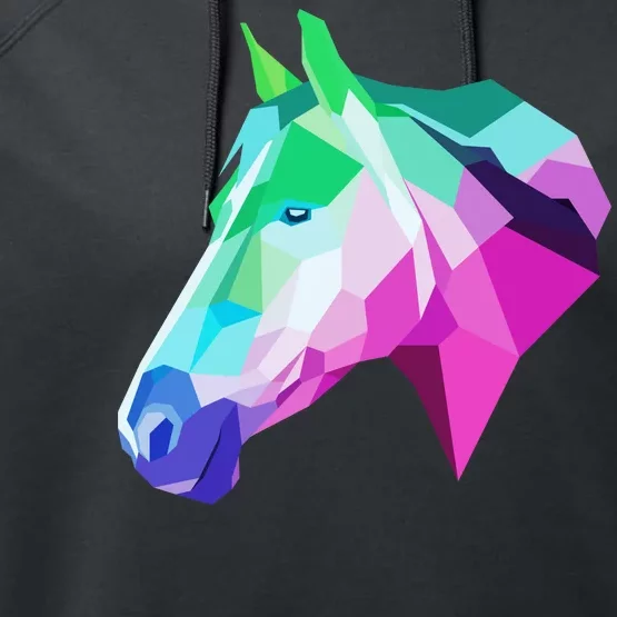 Cool Geometric Horse Performance Fleece Hoodie