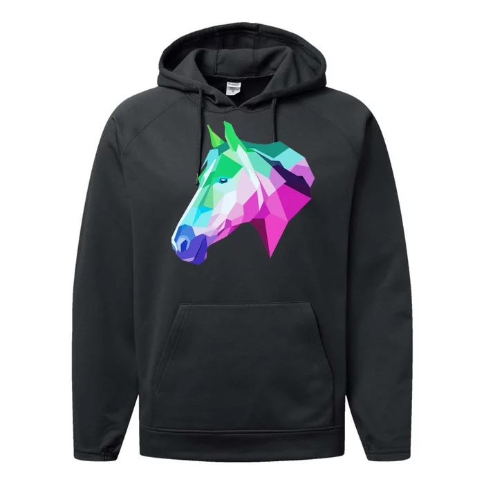 Cool Geometric Horse Performance Fleece Hoodie