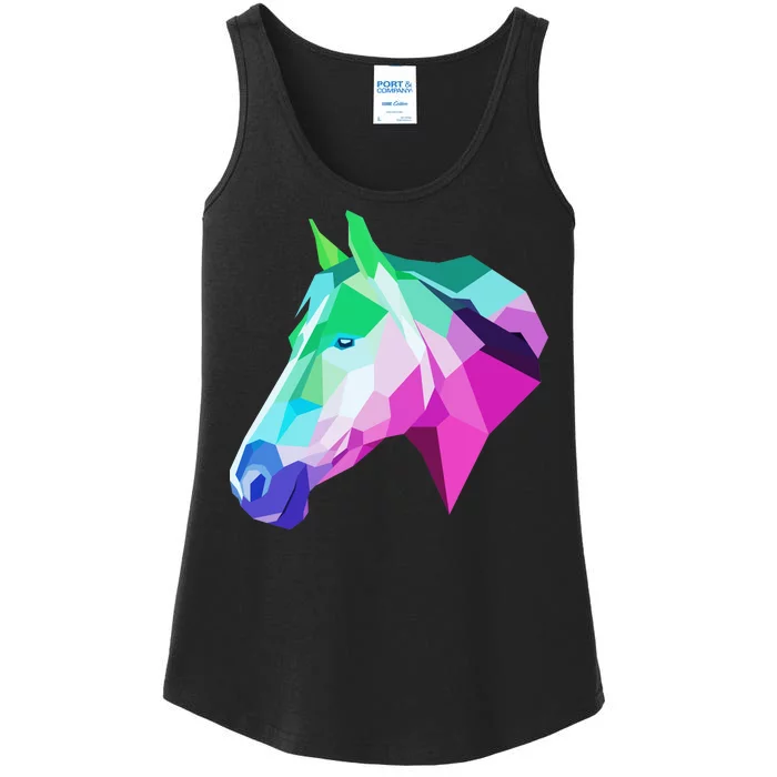 Cool Geometric Horse Ladies Essential Tank