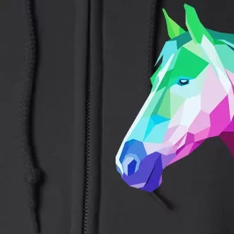 Cool Geometric Horse Full Zip Hoodie