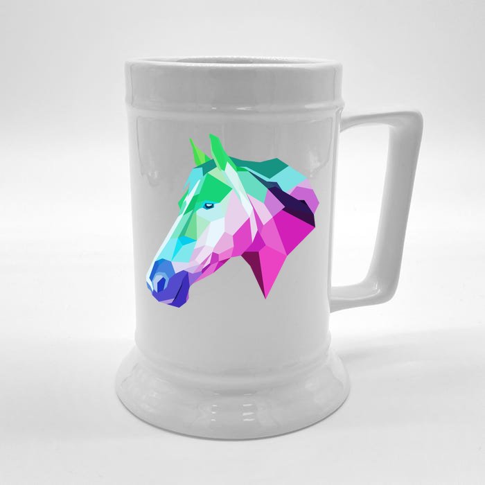 Cool Geometric Horse Front & Back Beer Stein