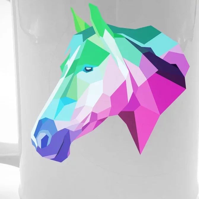 Cool Geometric Horse Front & Back Beer Stein