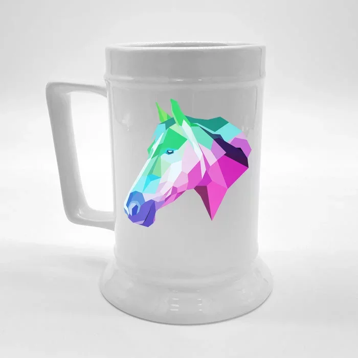 Cool Geometric Horse Front & Back Beer Stein