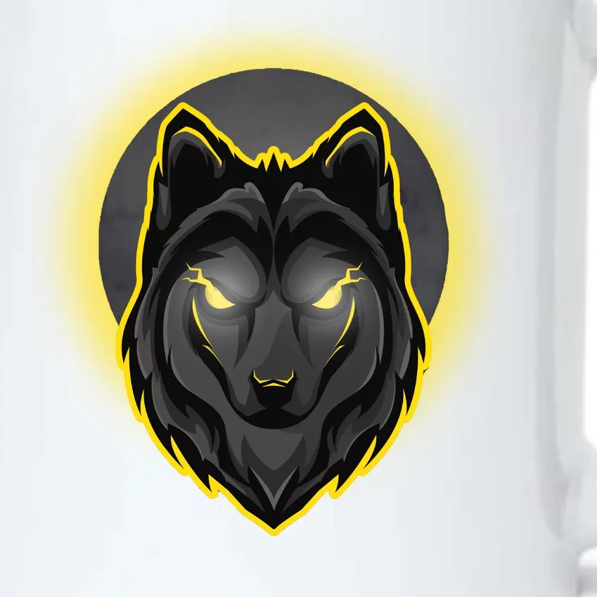 Cool Ghost Wolf Glowing Moon Black Color Changing Mug