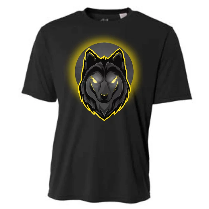 Cool Ghost Wolf Glowing Moon Cooling Performance Crew T-Shirt