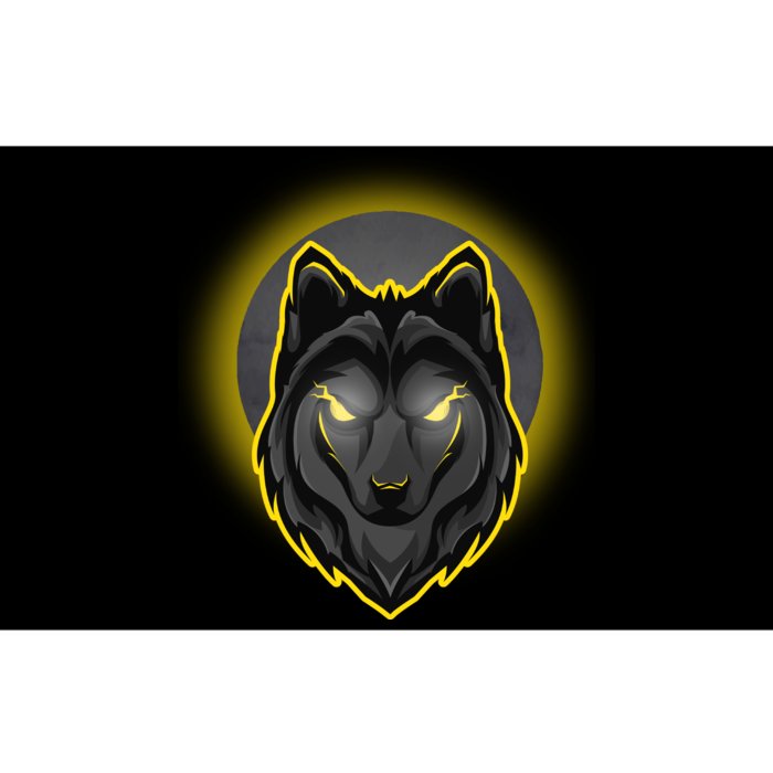 Cool Ghost Wolf Glowing Moon Bumper Sticker