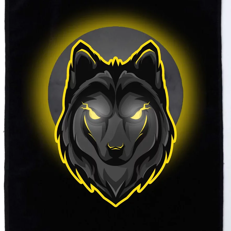 Cool Ghost Wolf Glowing Moon Platinum Collection Golf Towel