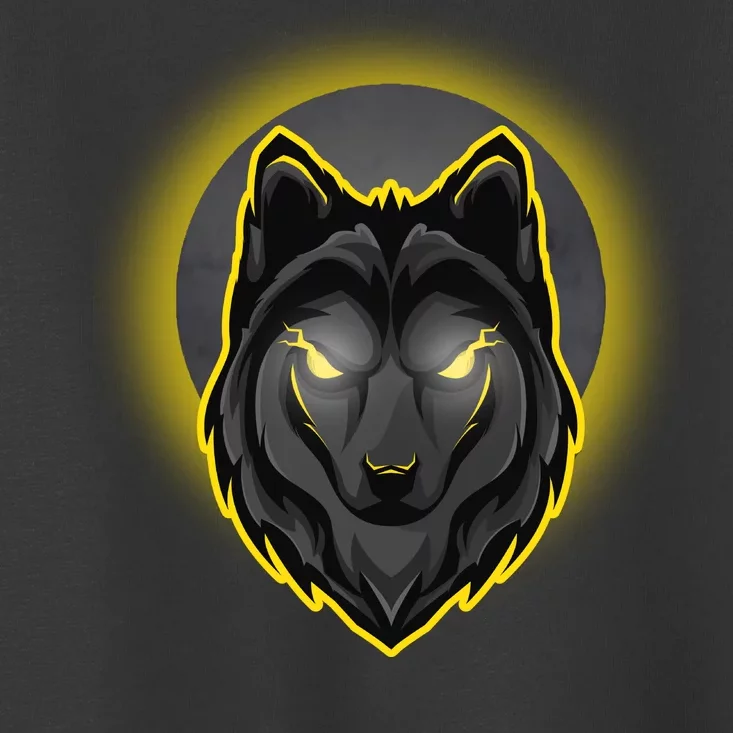 Cool Ghost Wolf Glowing Moon Toddler T-Shirt