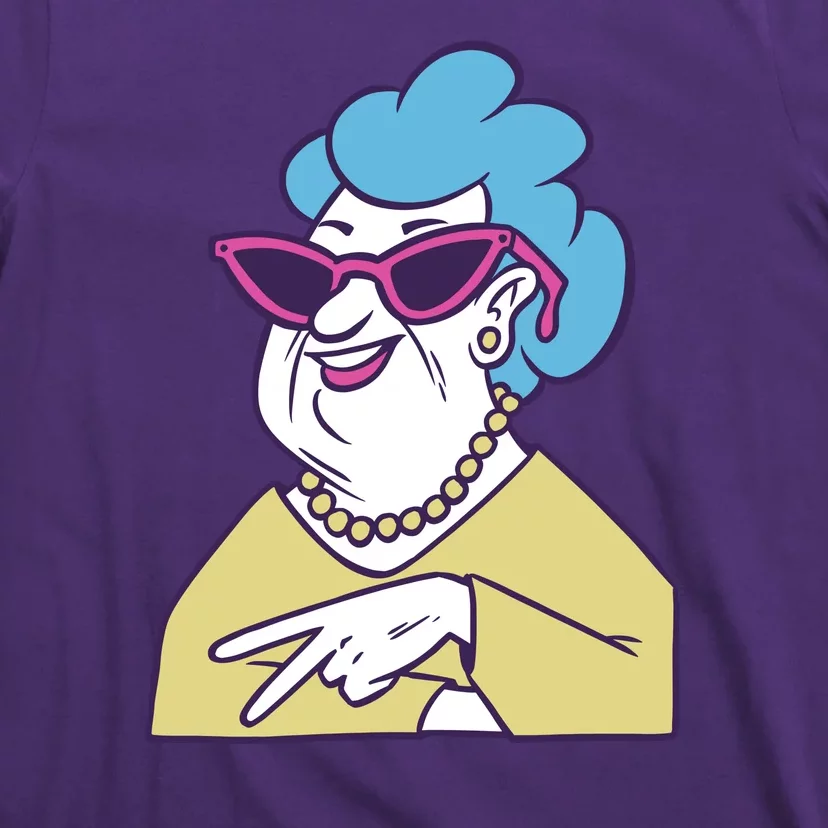 Cool Grandma Peace Sign T-Shirt