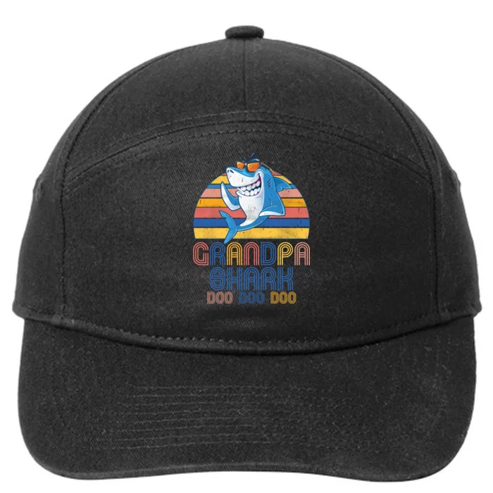 Cool Grandpa Shark Doo Doo Doo 7-Panel Snapback Hat