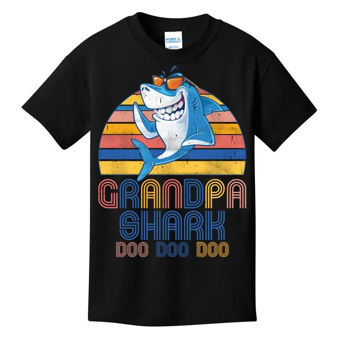 Cool Grandpa Shark Doo Doo Doo Kids T-Shirt