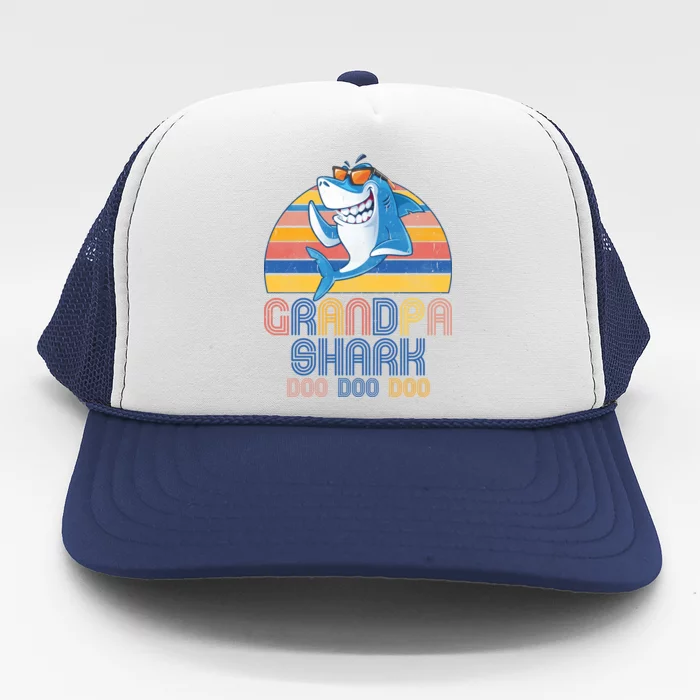 Cool Grandpa Shark Doo Doo Doo Trucker Hat