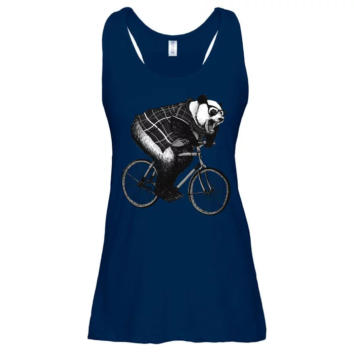 Cool Grey Style Hipster Panda Ladies Essential Flowy Tank