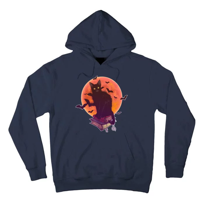 Cool Halloween Black Cat Moon Tall Hoodie