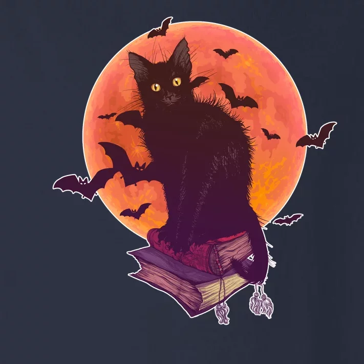 Cool Halloween Black Cat Moon Toddler Long Sleeve Shirt