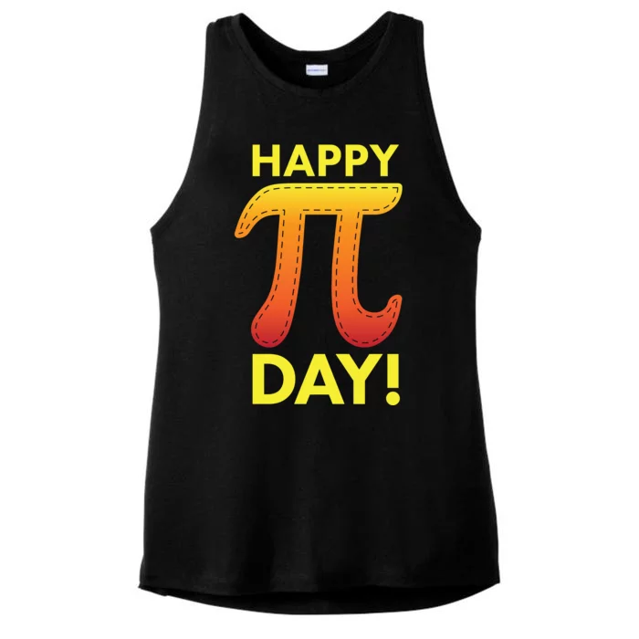 Cool Happy Pi Day Ladies Tri-Blend Wicking Tank