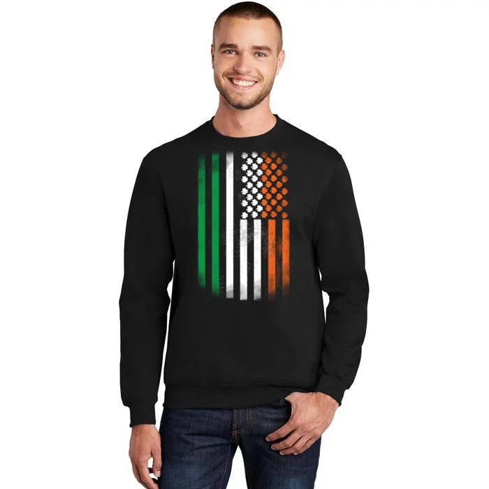 Cool Irish American Flag Tall Sweatshirt