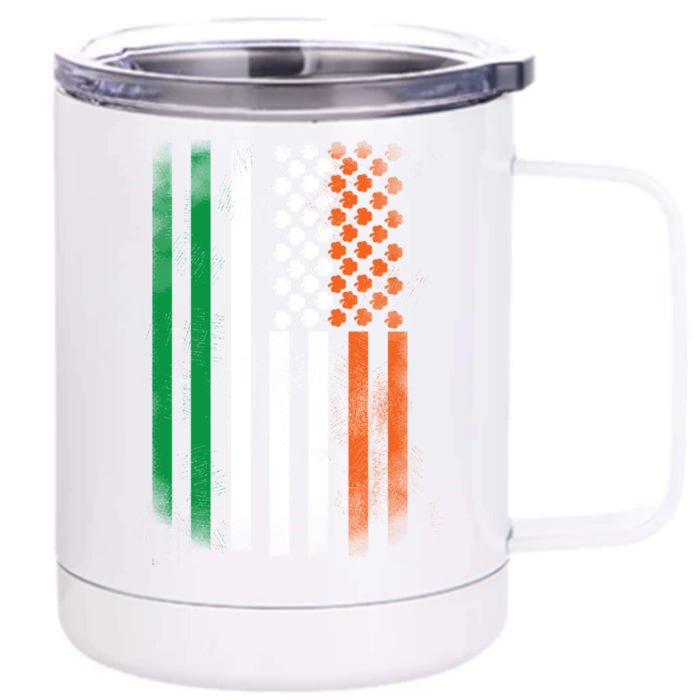 Cool Irish American Flag Front & Back 12oz Stainless Steel Tumbler Cup