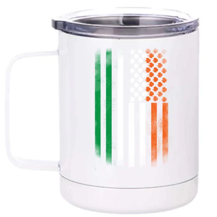 Cool Irish American Flag Front & Back 12oz Stainless Steel Tumbler Cup