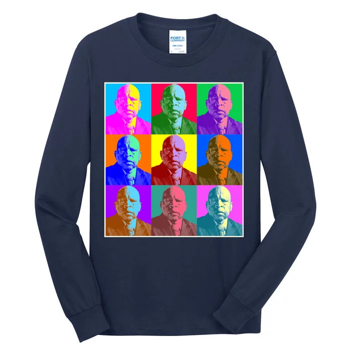 Cool John Lewis Pop Art Tall Long Sleeve T-Shirt