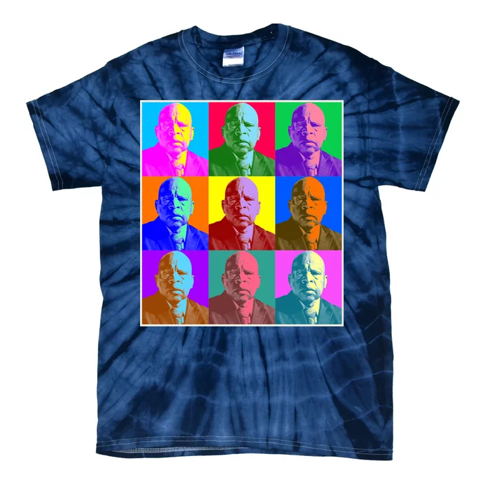 Cool John Lewis Pop Art Tie-Dye T-Shirt