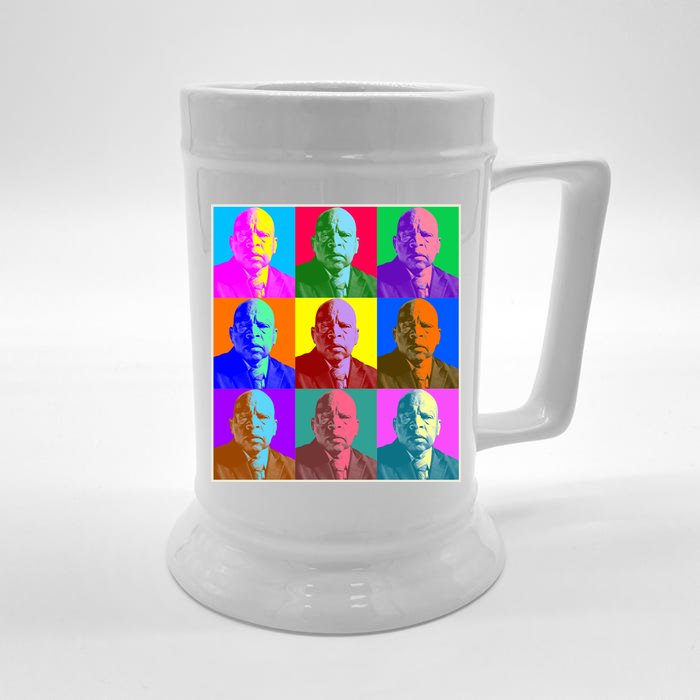 Cool John Lewis Pop Art Front & Back Beer Stein