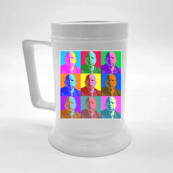 Cool John Lewis Pop Art Front & Back Beer Stein