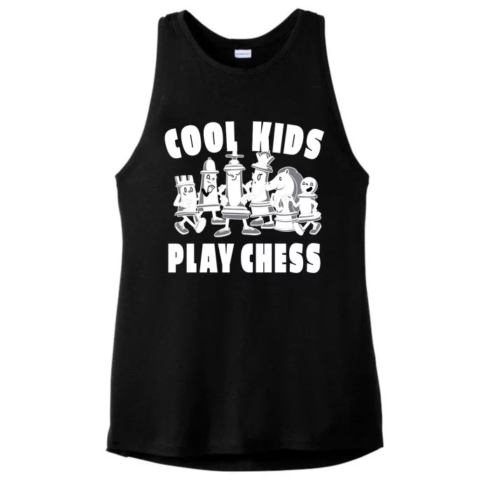 Cool Kids Play Chess Ladies Tri-Blend Wicking Tank